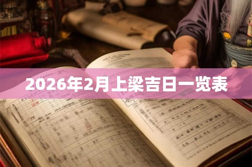 2026年2月上梁吉日一览表