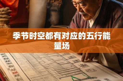 季节时空都有对应的五行能量场