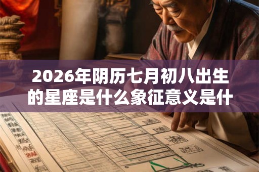 2026年阴历七月初八出生的星座是什么象征意义是什么