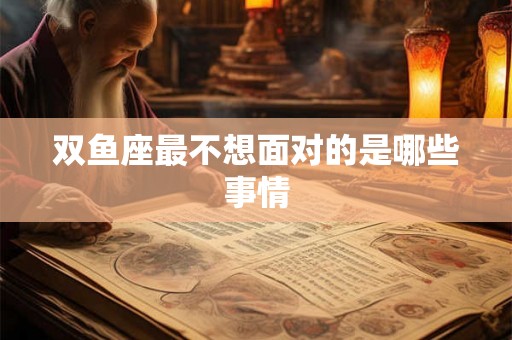 双鱼座最不想面对的是哪些事情