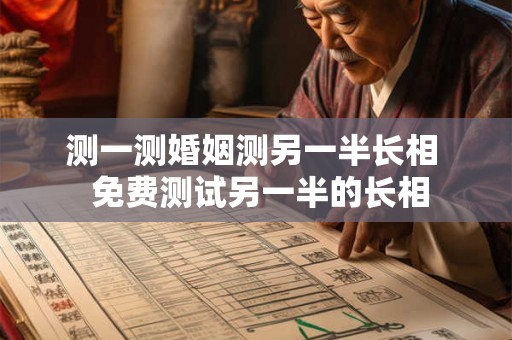 测一测婚姻测另一半长相  免费测试另一半的长相