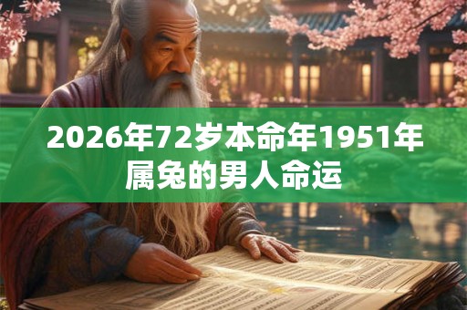 2026年72岁本命年1951年属兔的男人命运