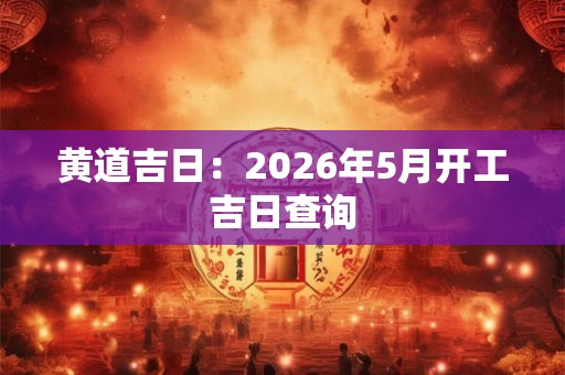 黄道吉日:2026年5月开工吉日查询 黄道吉日:2026年5月开工吉日查询