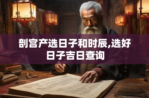 剖宫产选日子和时辰,选好日子吉日查询