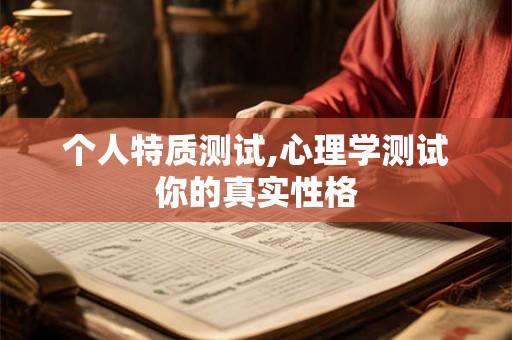 个人特质测试,心理学测试你的真实性格