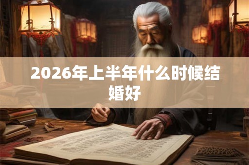 2026年上半年什么时候结婚好