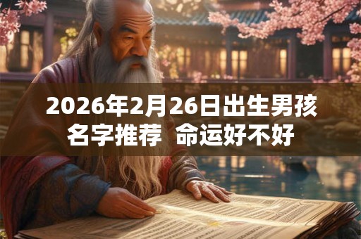 2026年2月26日出生男孩名字推荐  命运好不好