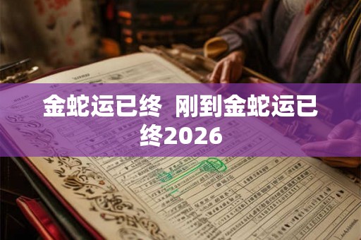金蛇运已终  刚到金蛇运已终2026