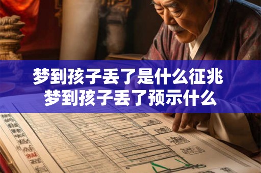 梦到孩子丢了是什么征兆 梦到孩子丢了预示什么