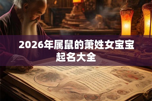 2026年属鼠的萧姓女宝宝起名大全