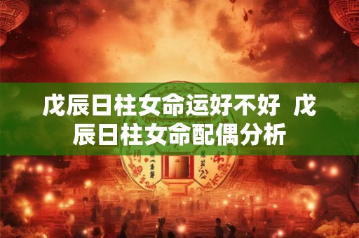 戊辰日柱女命运好不好  戊辰日柱女命配偶分析