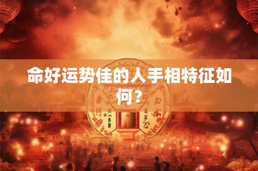 命好运势佳的人手相特征如何？