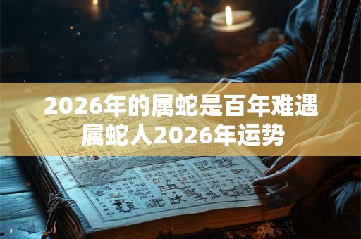2026年的属蛇是百年难遇 属蛇人2026年运势 2026年的属蛇是百年难遇 属蛇人2026年运势