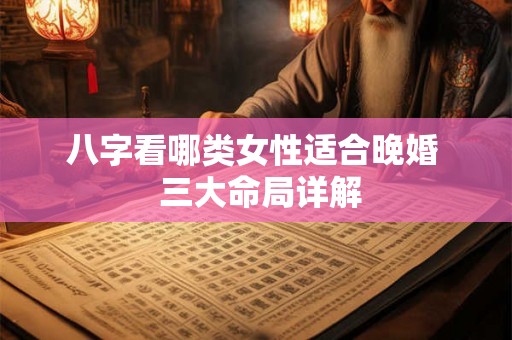 八字看哪类女性适合晚婚  三大命局详解