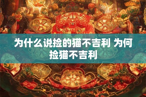 为什么说捡的猫不吉利 为何捡猫不吉利