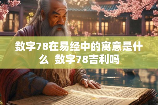 数字78在易经中的寓意是什么  数字78吉利吗