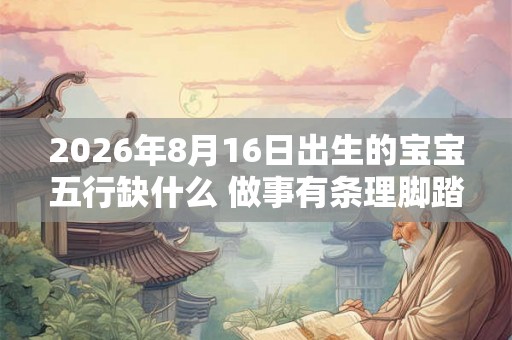 2026年8月16日出生的宝宝五行缺什么 做事有条理脚踏实地
