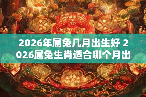 2026年属兔几月出生好 2026属兔生肖适合哪个月出生