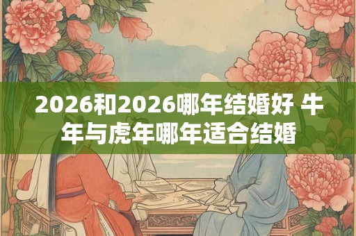 2026和2026哪年结婚好 牛年与虎年哪年适合结婚 2026和2026哪年结婚好 牛年与虎年哪年适合结婚