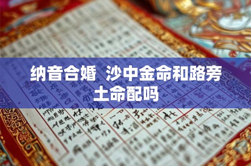 纳音合婚  沙中金命和路旁土命配吗