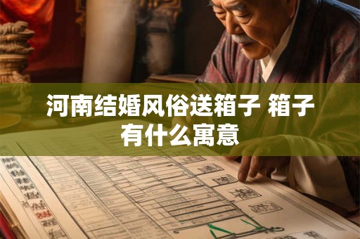 河南结婚风俗送箱子 箱子有什么寓意