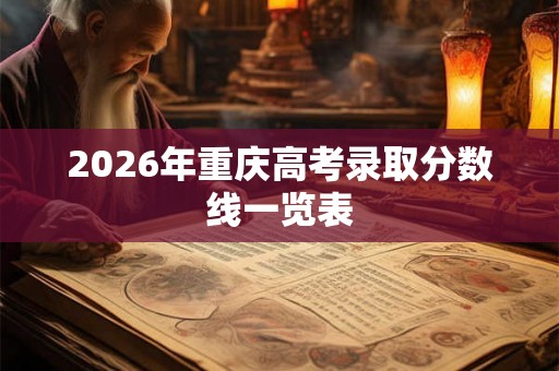 2026年重庆高考录取分数线一览表 2026年重庆高考录取分数线一览表