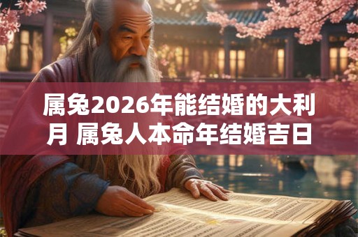 属兔2026年能结婚的大利月 属兔人本命年结婚吉日