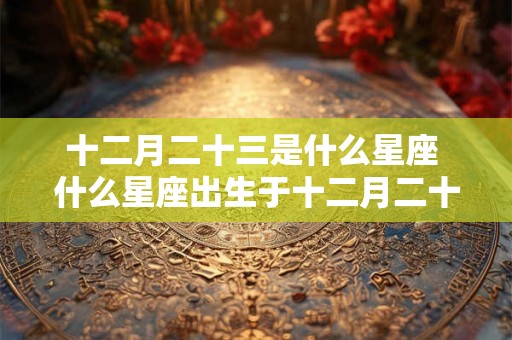 十二月二十三是什么星座 什么星座出生于十二月二十三