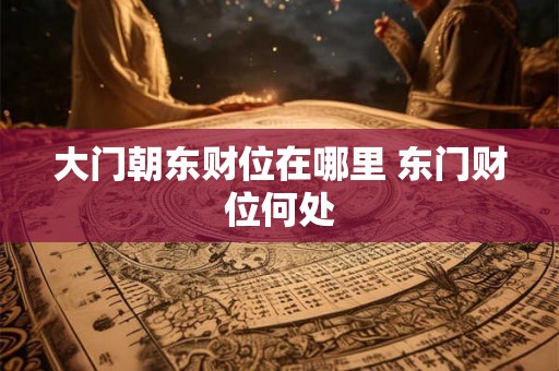 大门朝东财位在哪里 东门财位何处