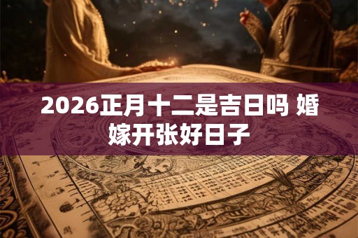 2026正月十二是吉日吗 婚嫁开张好日子 2026正月十二是吉日吗 婚嫁开张好日子