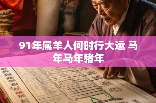 91年属羊人何时行大运 马年马年猪年