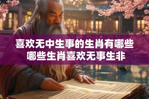 喜欢无中生事的生肖有哪些 哪些生肖喜欢无事生非 喜欢无中生事的生肖有哪些 哪些生肖喜欢无事生非