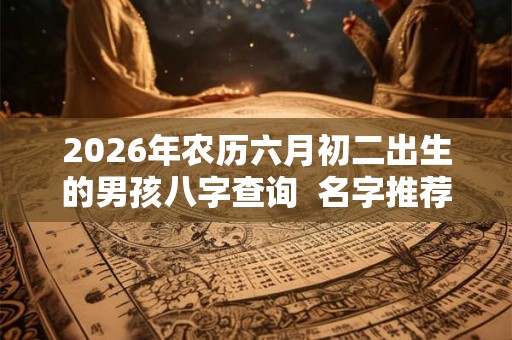 2026年农历六月初二出生的男孩八字查询  名字推荐