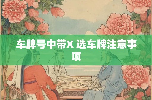 车牌号中带X 选车牌注意事项