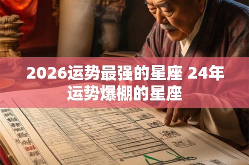 2026运势最强的星座 24年运势爆棚的星座