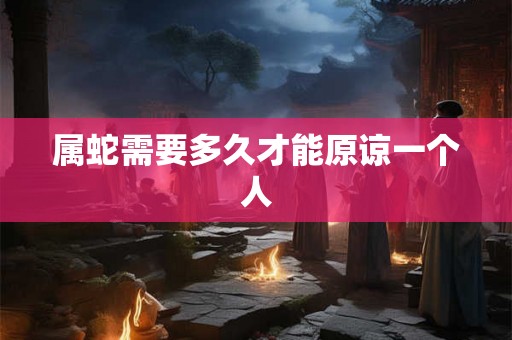 属蛇需要多久才能原谅一个人