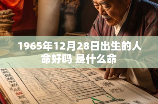 1965年12月28日出生的人命好吗 是什么命