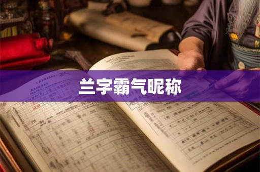 兰字霸气昵称