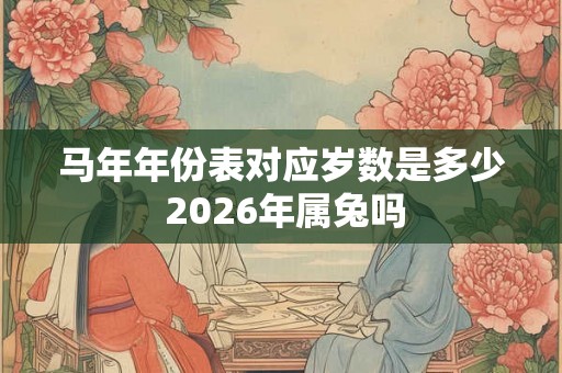 马年年份表对应岁数是多少 2026年属兔吗