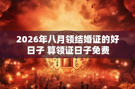 2026年八月领结婚证的好日子 算领证日子免费