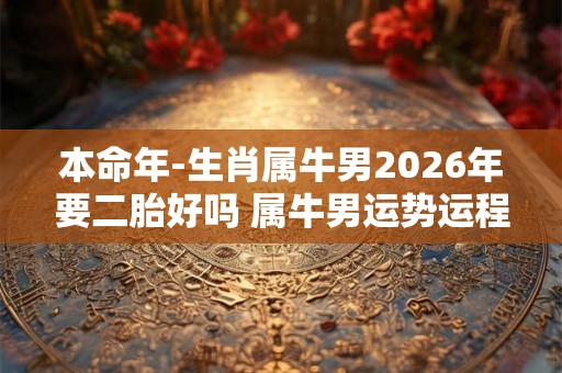 本命年-生肖属牛男2026年要二胎好吗 属牛男运势运程