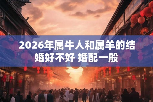 2026年属牛人和属羊的结婚好不好 婚配一般