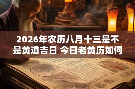 2026年农历八月十三是不是黄道吉日 今日老黄历如何