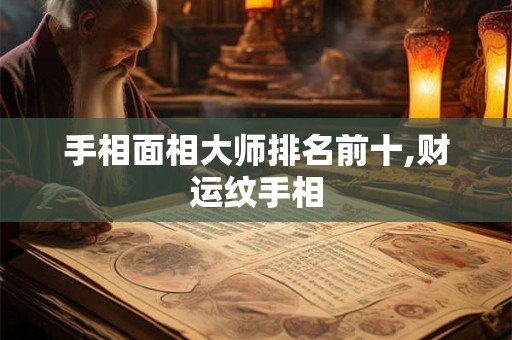 手相面相大师排名前十,财运纹手相