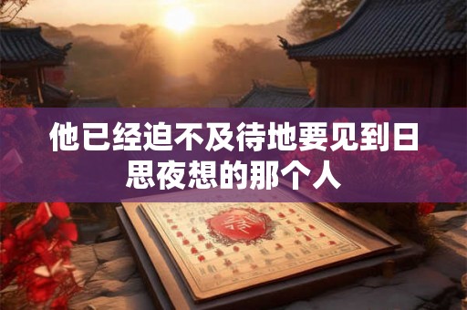 他已经迫不及待地要见到日思夜想的那个人