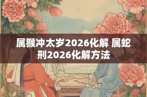 属猴冲太岁2026化解 属蛇刑2026化解方法