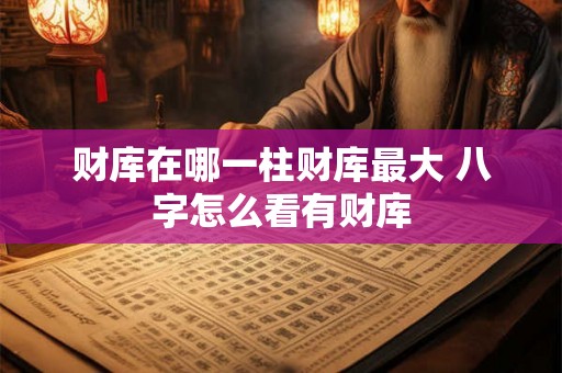 财库在哪一柱财库最大 八字怎么看有财库