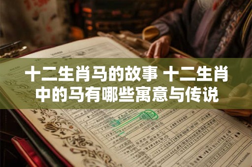 十二生肖马的故事 十二生肖中的马有哪些寓意与传说