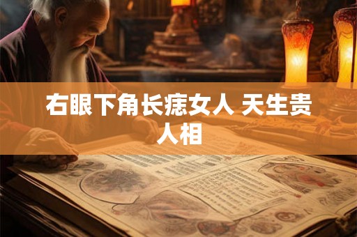 右眼下角长痣女人 天生贵人相