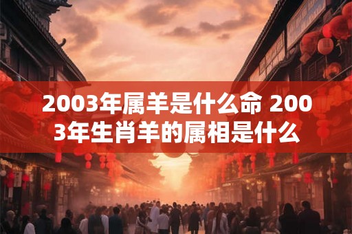 2003年属羊是什么命 2003年生肖羊的属相是什么